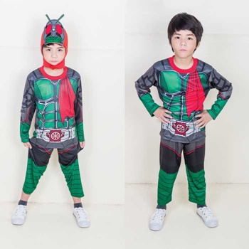 DMR-009-S Masked Rider Kids V1 : ชุดแฟนซี คอสตูมผ้ามัน แขนยาว-ขายาว มาสค์ไรเดอร์ หมายเลข 1 Size S DMR-009-S Masked Rider Kids V1 : ชุดแฟนซี คอสตูมผ้ามัน แขนยาว-ขายาว มาสค์ไรเดอร์ หมายเลข 1 Size S