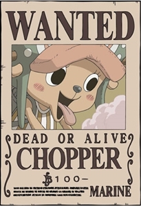 Onepiece : Poster Wanted : โปสเตอร์วันพีช ลาย CHOPPER Onepiece : Poster Wanted : โปสเตอร์วันพีช ลาย CHOPPER