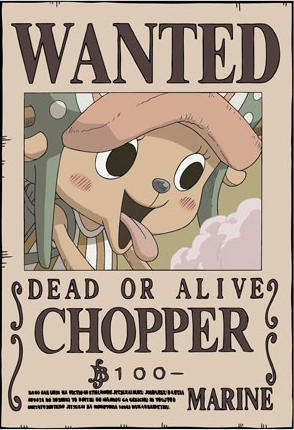 Onepiece : Poster Wanted : โปสเตอร์วันพีช ลาย CHOPPER 0 Onepiece : Poster Wanted : โปสเตอร์วันพีช ลาย CHOPPER 0