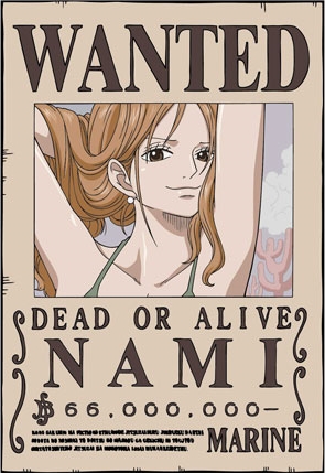 Onepiece : Poster Wanted : โปสเตอร์วันพีช ลาย NAMI 0 Onepiece : Poster Wanted : โปสเตอร์วันพีช ลาย NAMI 0