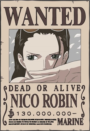 Onepiece : Poster Wanted : โปสเตอร์วันพีช ลาย ROBIN 0 Onepiece : Poster Wanted : โปสเตอร์วันพีช ลาย ROBIN 0