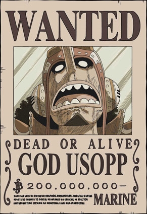 Onepiece : Poster Wanted : โปสเตอร์วันพีช ลาย USOPP 0 Onepiece : Poster Wanted : โปสเตอร์วันพีช ลาย USOPP 0