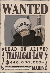 Onepiece : Poster Wanted : โปสเตอร์วันพีช ลาย LAW Onepiece : Poster Wanted : โปสเตอร์วันพีช ลาย LAW