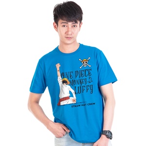 DOP-611-BL-XL เสื้อยืดวันพีซ ลาย Fighto Luffy สีฟ้า DOP-611-BL-XL เสื้อยืดวันพีซ ลาย Fighto Luffy สีฟ้า