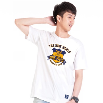 DOP-616-WH-XL Tees OP The new world สีขาว 0 DOP-616-WH-XL Tees OP The new world สีขาว 0