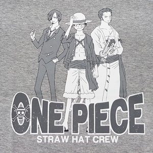 DOP-619-GY-L เสื้อยืดวันพีซ ลาย Luffy,Sanji,Zoro สีเทา 1 DOP-619-GY-L เสื้อยืดวันพีซ ลาย Luffy,Sanji,Zoro สีเทา 1