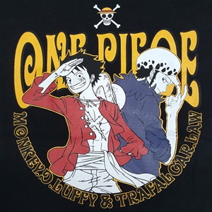 DOP-687-BK-L เสื้อยืดวันพีซ ลาย Luffy&Law สีดำ 1 DOP-687-BK-L เสื้อยืดวันพีซ ลาย Luffy&Law สีดำ 1