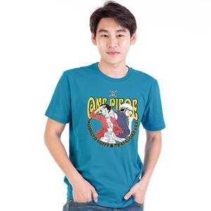 DOP-687-GR-S เสื้อยืดวันพีซ ลาย Luffy&Law สีเขียว DOP-687-GR-S เสื้อยืดวันพีซ ลาย Luffy&Law สีเขียว