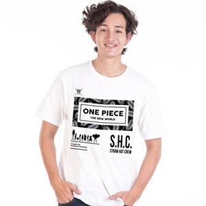 DOP-699-WH-L เสื้อยืดวันพีซ ลาย Luffy SHC สีขาว DOP-699-WH-L เสื้อยืดวันพีซ ลาย Luffy SHC สีขาว