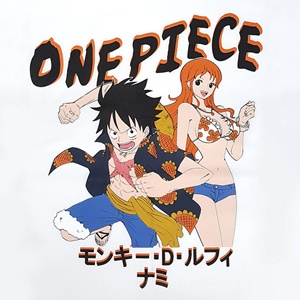 DOP-688-WH-S เสื้อยืดวันพีซ ลาย Luffy&Nami สีขาว 1 DOP-688-WH-S เสื้อยืดวันพีซ ลาย Luffy&Nami สีขาว 1