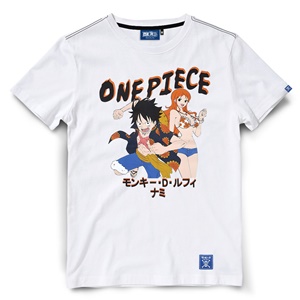 DOP-688-WH-S เสื้อยืดวันพีซ ลาย Luffy&Nami สีขาว 2 DOP-688-WH-S เสื้อยืดวันพีซ ลาย Luffy&Nami สีขาว 2