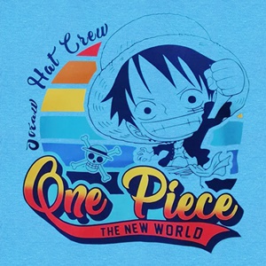 DOP-696-BL-S เสื้อยืดวันพีซ ลาย SD Luffy ฟ้า 1 DOP-696-BL-S เสื้อยืดวันพีซ ลาย SD Luffy ฟ้า 1
