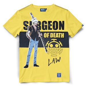 DOP-757-YE-S เสื้อยืดวันพีซ ลาย Law สีเหลือง 1 DOP-757-YE-S เสื้อยืดวันพีซ ลาย Law สีเหลือง 1