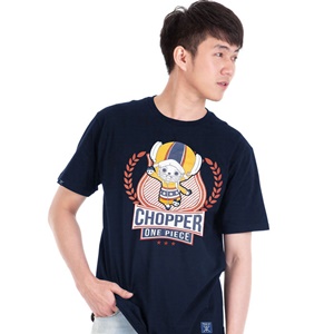 DOP-759-NV-S เสื้อยืดวันพีซ ลาย Chopper สีกรม DOP-759-NV-S เสื้อยืดวันพีซ ลาย Chopper สีกรม