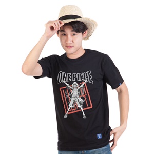 DOP-761-BK-S เสื้อยืดวันพีซ ลาย Luffy สีดำ DOP-761-BK-S เสื้อยืดวันพีซ ลาย Luffy สีดำ