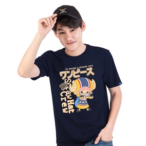 DOP-769-NV-S เสื้อยืดวันพีซ ลาย Chopper สีกรม DOP-769-NV-S เสื้อยืดวันพีซ ลาย Chopper สีกรม
