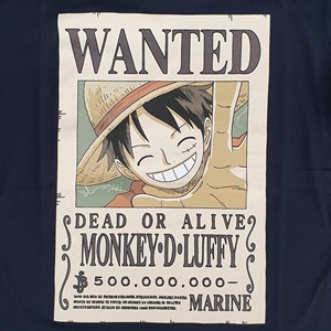 DOP-788-NV-XL เสื้อยืดวันพีซ ลาย WANTED LUFFY กรมเข้ม 1 DOP-788-NV-XL เสื้อยืดวันพีซ ลาย WANTED LUFFY กรมเข้ม 1