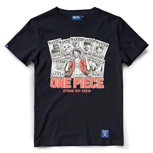 DOP-755-BK-M เสื้อยืดวันพีซ ลาย WANTED ดำ 1 DOP-755-BK-M เสื้อยืดวันพีซ ลาย WANTED ดำ 1