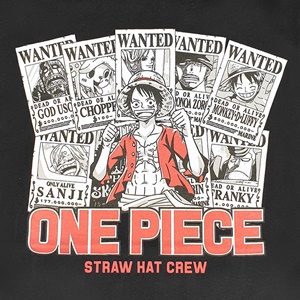 DOP-755-BK-M เสื้อยืดวันพีซ ลาย WANTED ดำ 2 DOP-755-BK-M เสื้อยืดวันพีซ ลาย WANTED ดำ 2