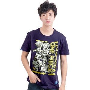 DOP-766-PP-XL เสื้อยืดวันพีซ ลาย SD LUFFY สีม่วง DOP-766-PP-XL เสื้อยืดวันพีซ ลาย SD LUFFY สีม่วง