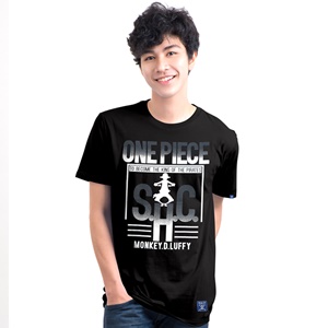 DOP-770-BK-S เสื้อยืดวันพีซ ลาย S.H.C สีดำ DOP-770-BK-S เสื้อยืดวันพีซ ลาย S.H.C สีดำ