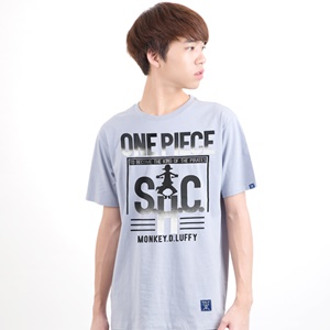 DOP-770-GY-S เสื้อยืดวันพีซ ลาย S.H.C สีเทา DOP-770-GY-S เสื้อยืดวันพีซ ลาย S.H.C สีเทา