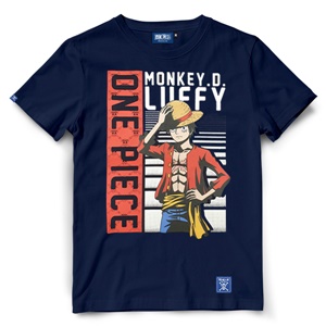 DOP-803-NV-S T-Shirt One Piece Luffy สีกรม 1 DOP-803-NV-S T-Shirt One Piece Luffy สีกรม 1