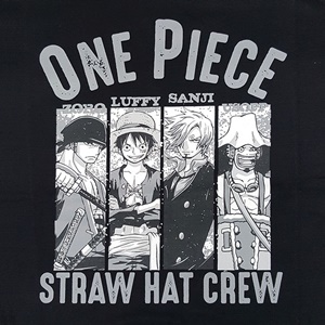 DOP-807-BK-L เสื้อยืดวันพีซ ลาย Luffy & Friends ดำ 2 DOP-807-BK-L เสื้อยืดวันพีซ ลาย Luffy & Friends ดำ 2