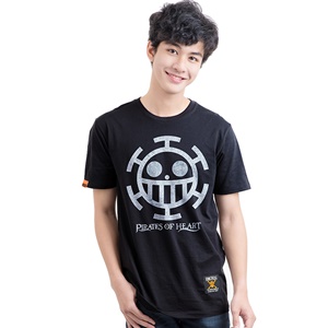 DOP-886-BS-XL เสื้อยืดวันพีซ ลาย Law สีดำสกรีนเงิน DOP-886-BS-XL เสื้อยืดวันพีซ ลาย Law สีดำสกรีนเงิน