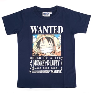DOP-279-1-NV-XL เสื้อยืดเด็กวันพีซ ลาย WANTED LUFFY สีกรม DOP-279-1-NV-XL เสื้อยืดเด็กวันพีซ ลาย WANTED LUFFY สีกรม