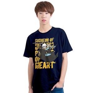 DOP-774-NV-M เสื้อยืดวันพีซ ลาย Law สีกรม DOP-774-NV-M เสื้อยืดวันพีซ ลาย Law สีกรม