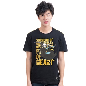 DOP-774-BK-S เสื้อยืดวันพีซ ลาย Law สีดำ DOP-774-BK-S เสื้อยืดวันพีซ ลาย Law สีดำ