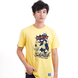 DOP-799-YE-L เสื้อยืดวันพีซ ลาย Luffy&Chopper สีเหลือง DOP-799-YE-L เสื้อยืดวันพีซ ลาย Luffy&Chopper สีเหลือง