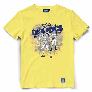 DOP-800-YE-L เสื้อยืดวันพีซ ลาย Sanji&Luffy&Zoro สีครีม 1 DOP-800-YE-L เสื้อยืดวันพีซ ลาย Sanji&Luffy&Zoro สีครีม 1