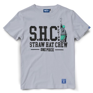 DOP-821-GY-L เสื้อยืดวันพีซ ลาย S.H.C สีเทา 1 DOP-821-GY-L เสื้อยืดวันพีซ ลาย S.H.C สีเทา 1
