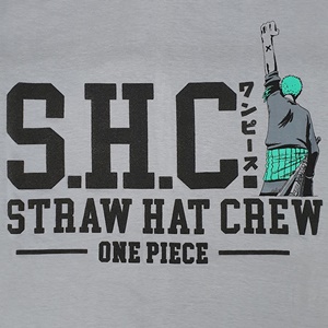 DOP-821-GY-L เสื้อยืดวันพีซ ลาย S.H.C สีเทา 2 DOP-821-GY-L เสื้อยืดวันพีซ ลาย S.H.C สีเทา 2