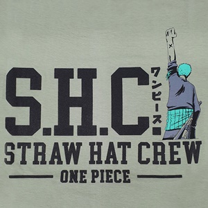 DOP-821-GE-L เสื้อยืดวันพีซ ลาย S.H.C สีเขียว 2 DOP-821-GE-L เสื้อยืดวันพีซ ลาย S.H.C สีเขียว 2