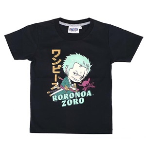 DOP-618-1-BK-10 เสื้อยืดเด็กวันพีซ ลาย Mini Zoro สีดำ DOP-618-1-BK-10 เสื้อยืดเด็กวันพีซ ลาย Mini Zoro สีดำ