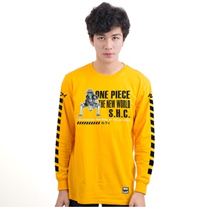 DOP-874-YE-S เสื้อแขนยาววันพีซ Luffy สีเหลือง DOP-874-YE-S เสื้อแขนยาววันพีซ Luffy สีเหลือง