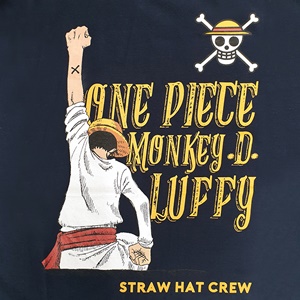 DOP-611-NV-M เสื้อยืดวันพีซ ลาย Fighto Luffy สีกรม 1 DOP-611-NV-M เสื้อยืดวันพีซ ลาย Fighto Luffy สีกรม 1