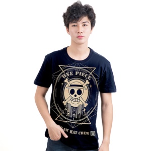 DOP-853-NV-S เสื้อยืดวันพีซ ลาย Icon Luffy สีกรม DOP-853-NV-S เสื้อยืดวันพีซ ลาย Icon Luffy สีกรม