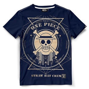 DOP-853-NV-S เสื้อยืดวันพีซ ลาย Icon Luffy สีกรม 0 DOP-853-NV-S เสื้อยืดวันพีซ ลาย Icon Luffy สีกรม 0