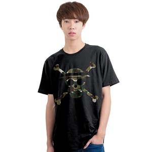 DOP-903-BK-S เสื้อยืดวันพีซ ลาย Military Icon Luffy สีดำ DOP-903-BK-S เสื้อยืดวันพีซ ลาย Military Icon Luffy สีดำ