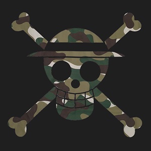 DOP-903-BK-L เสื้อยืดวันพีซ ลาย Military Icon Luffy สีดำ 1 DOP-903-BK-L เสื้อยืดวันพีซ ลาย Military Icon Luffy สีดำ 1