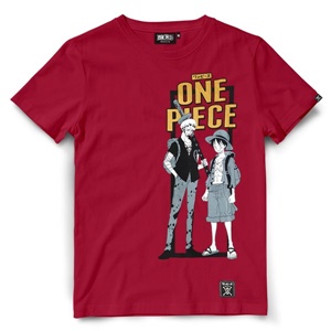 DOP-897-RE-S เสื้อยืดวันพีซ ลาย Luffy&Law สีแดง 0 DOP-897-RE-S เสื้อยืดวันพีซ ลาย Luffy&Law สีแดง 0