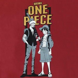 DOP-897-RE-S เสื้อยืดวันพีซ ลาย Luffy&Law สีแดง 2 DOP-897-RE-S เสื้อยืดวันพีซ ลาย Luffy&Law สีแดง 2