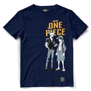 DOP-897-NV-S เสื้อยืดวันพีซ ลาย Luffy&Law สีกรม 1 DOP-897-NV-S เสื้อยืดวันพีซ ลาย Luffy&Law สีกรม 1