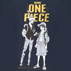 DOP-897-NV-S เสื้อยืดวันพีซ ลาย Luffy&Law สีกรม 2 DOP-897-NV-S เสื้อยืดวันพีซ ลาย Luffy&Law สีกรม 2