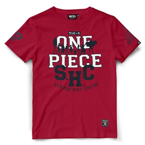 DOP-905-RE-S เสื้อยืดวันพีซ ลาย กลุ่มหมวกฟาง สีแดง DOP-905-RE-S เสื้อยืดวันพีซ ลาย กลุ่มหมวกฟาง สีแดง