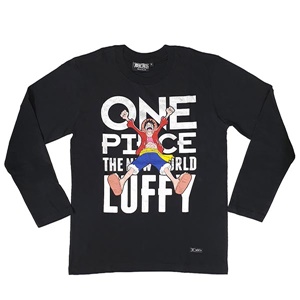 DOP-226L-BK-S เสื้อแขนยาววันพีซ ลาย Luffy สีดำ 1 DOP-226L-BK-S เสื้อแขนยาววันพีซ ลาย Luffy สีดำ 1